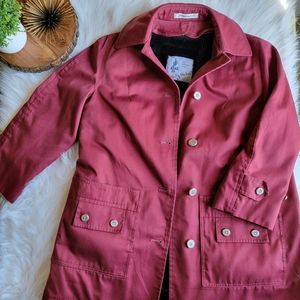 Vintage Misty Harbor Red Classic Trenchcoat